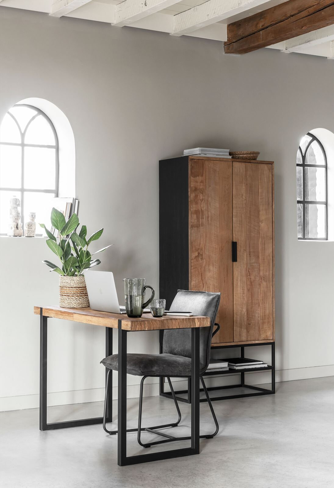 DTP Home Bureau 'Beam' Teakhout, 120 x 50cm, kleur Naturel