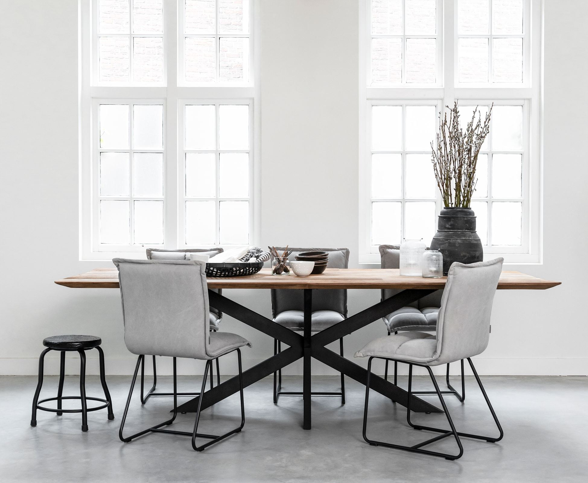 DTP Home Eettafel 'Curves' Teakhout, 210 x 100cm, kleur Naturel