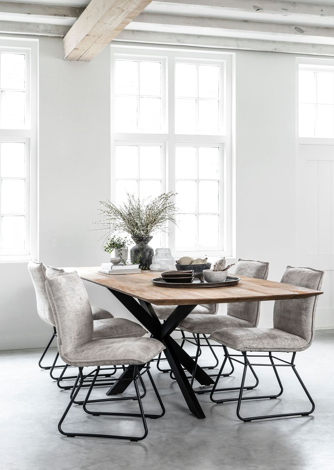 DTP Home Eettafel 'Curves' Teakhout, 210 x 100cm, kleur Naturel