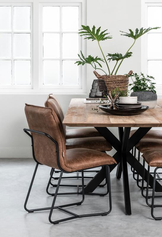 DTP Home Eettafel 'Curves' Teakhout, 210 x 100cm, kleur Naturel