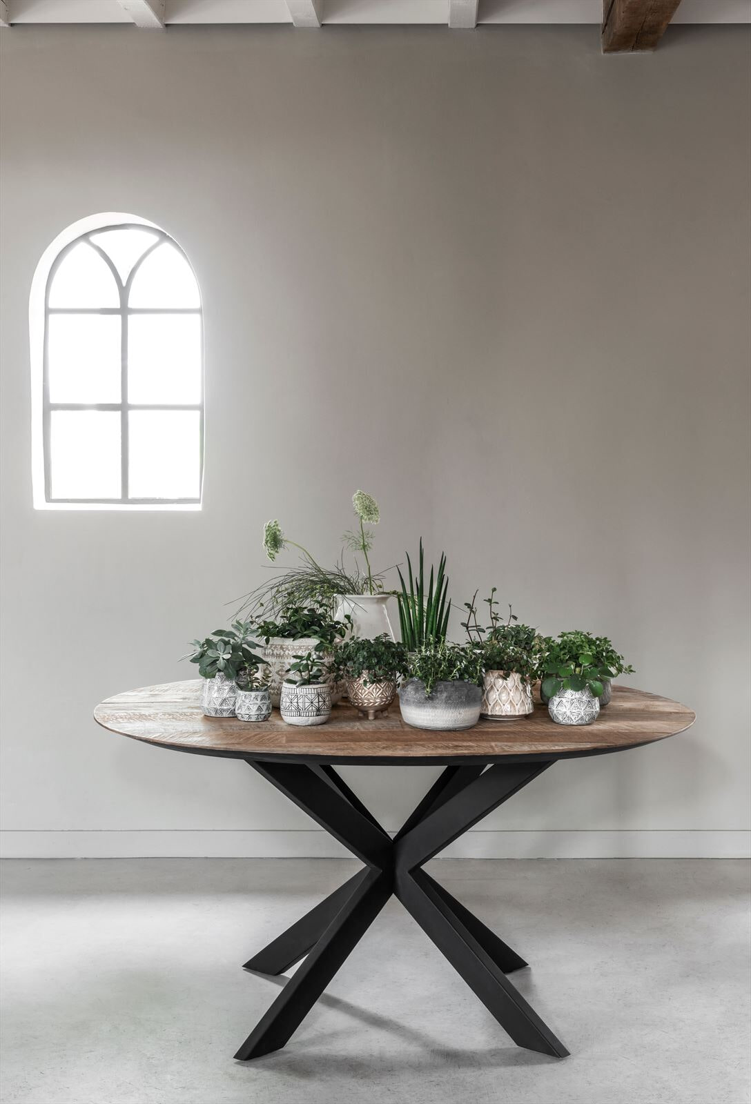 DTP Home Ronde Eettafel 'Shape' Teakhout, 150cm, kleur Naturel