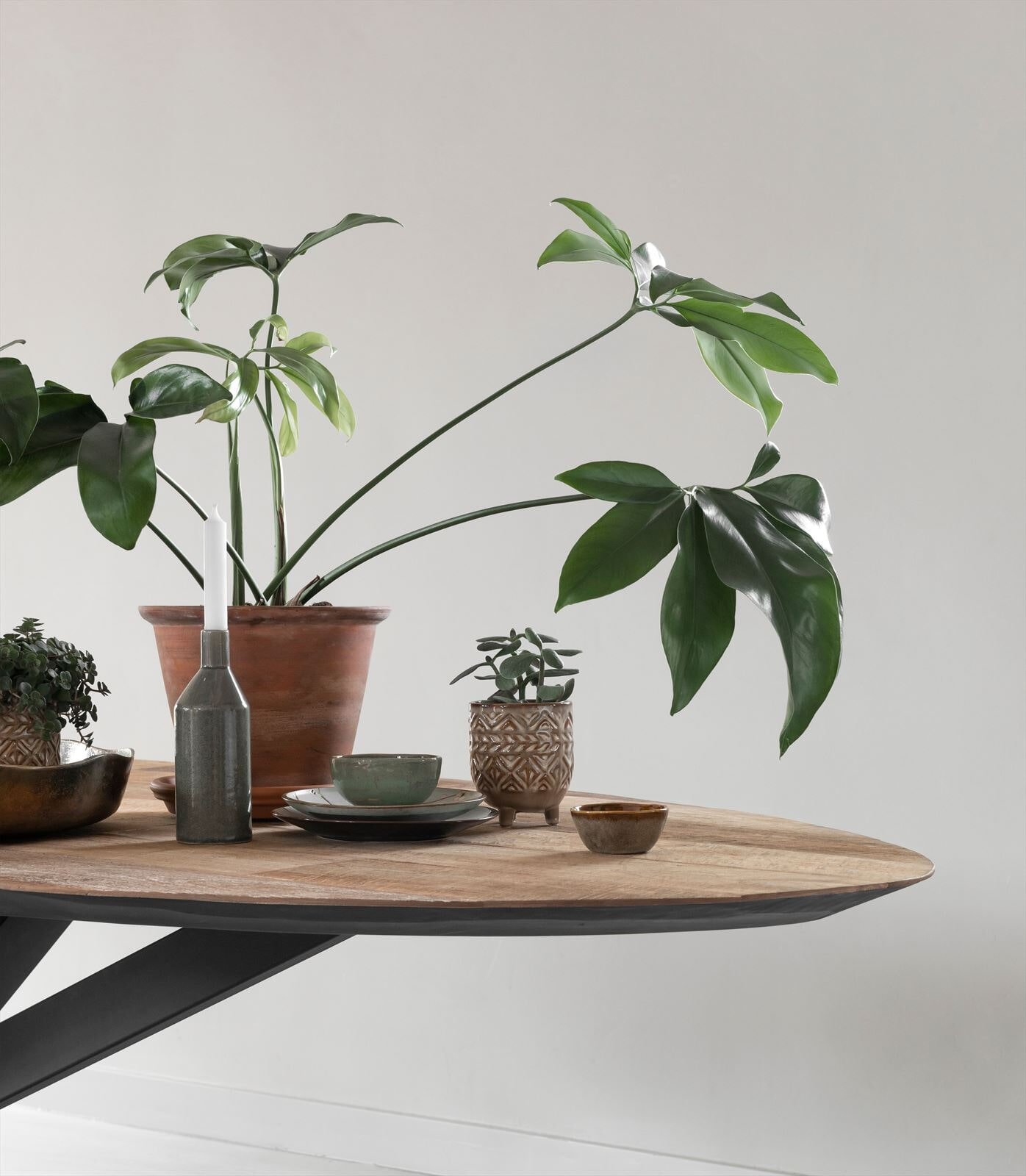 DTP Home Ovale Eettafel 'Shape' Teakhout, 200 x 100cm, kleur Naturel