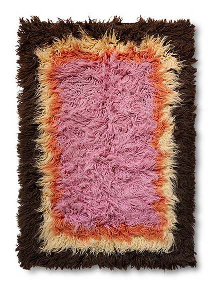 HKliving Vloerkleed Fluffy Wol, 120 x 180cm - Downtown