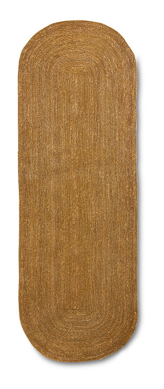 HKliving Vloerkleed Soft Edge Seagrass, 200 x 70cm - Bruin - Ovaal