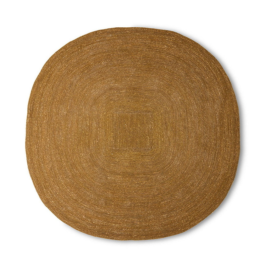 HKliving Vloerkleed Soft Edge Seagrass, 250 x 250cm - Naturel - Organisch