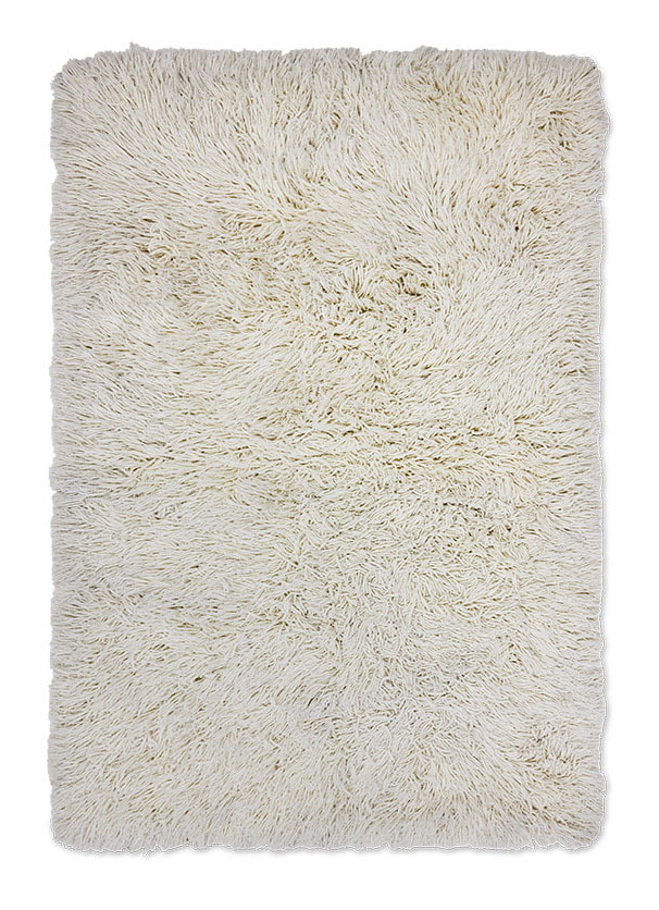 HKliving Vloerkleed Woolen Wol, 200 x 300cm - Ivoor