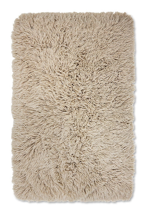 HKliving Vloerkleed Woolen Wol, 150 x 240cm - Beige