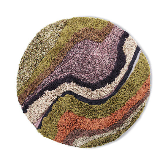 HKliving Rond Vloerkleed Round Wol, Ø150cm - Gradient