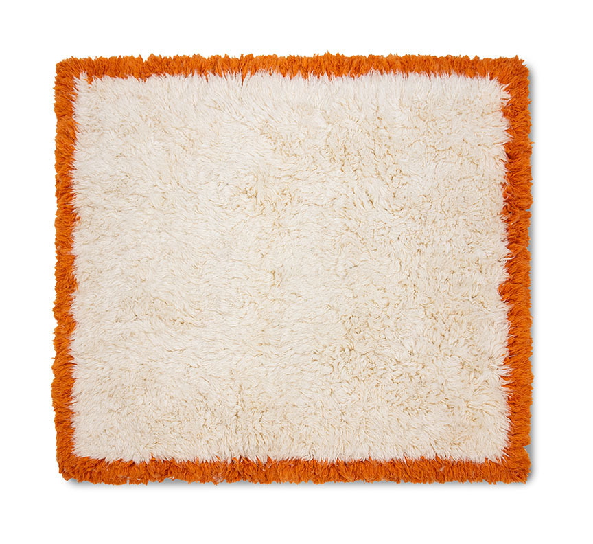 HKliving Vierkant Vloerkleed Fluffy Wol, 250 x 250cm - Retro Summers