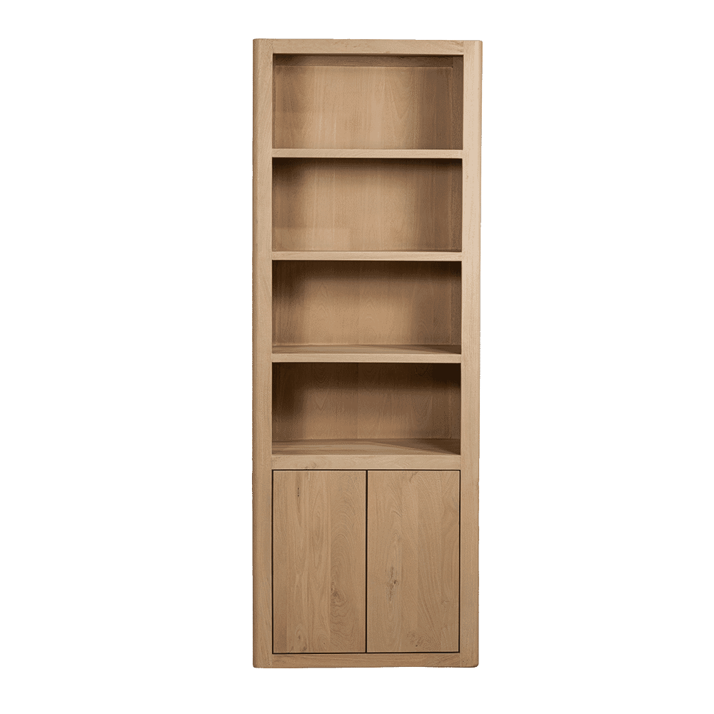 Tower Living Boekenkast 'Tenna' Mangohout, 220 x 80cm, kleur Naturel