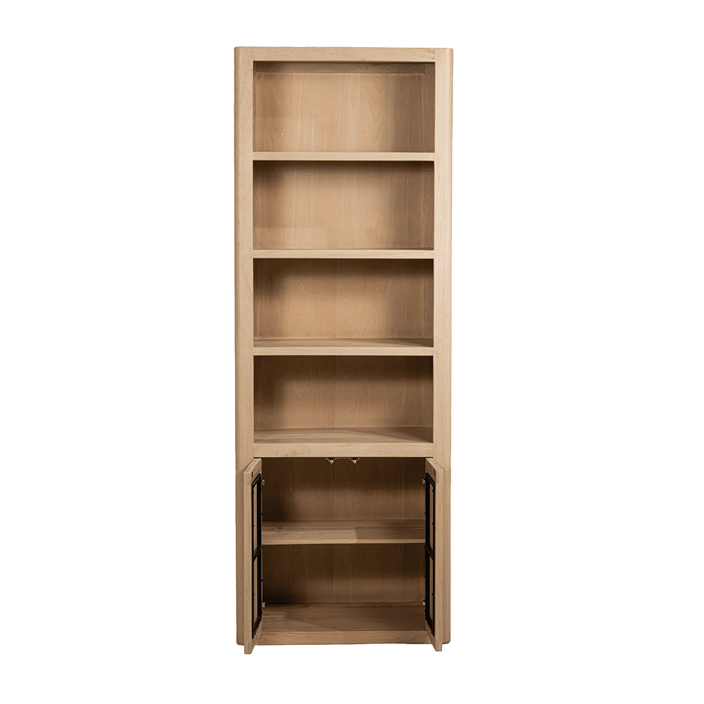 Tower Living Boekenkast 'Tenna' Mangohout, 220 x 80cm, kleur Naturel