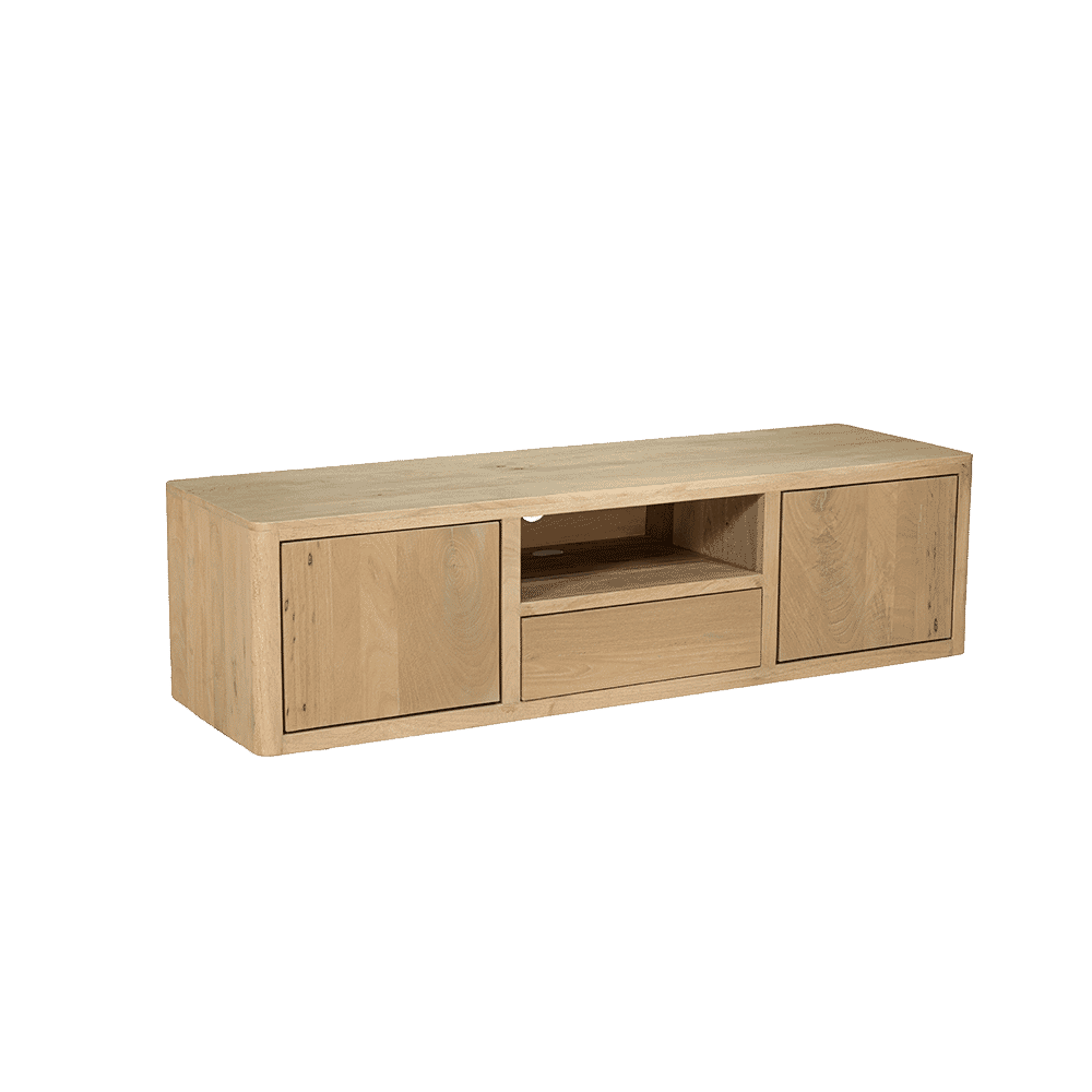 Tower Living Zwevend TV-meubel Tenna Mangohout, 150cm - Naturel