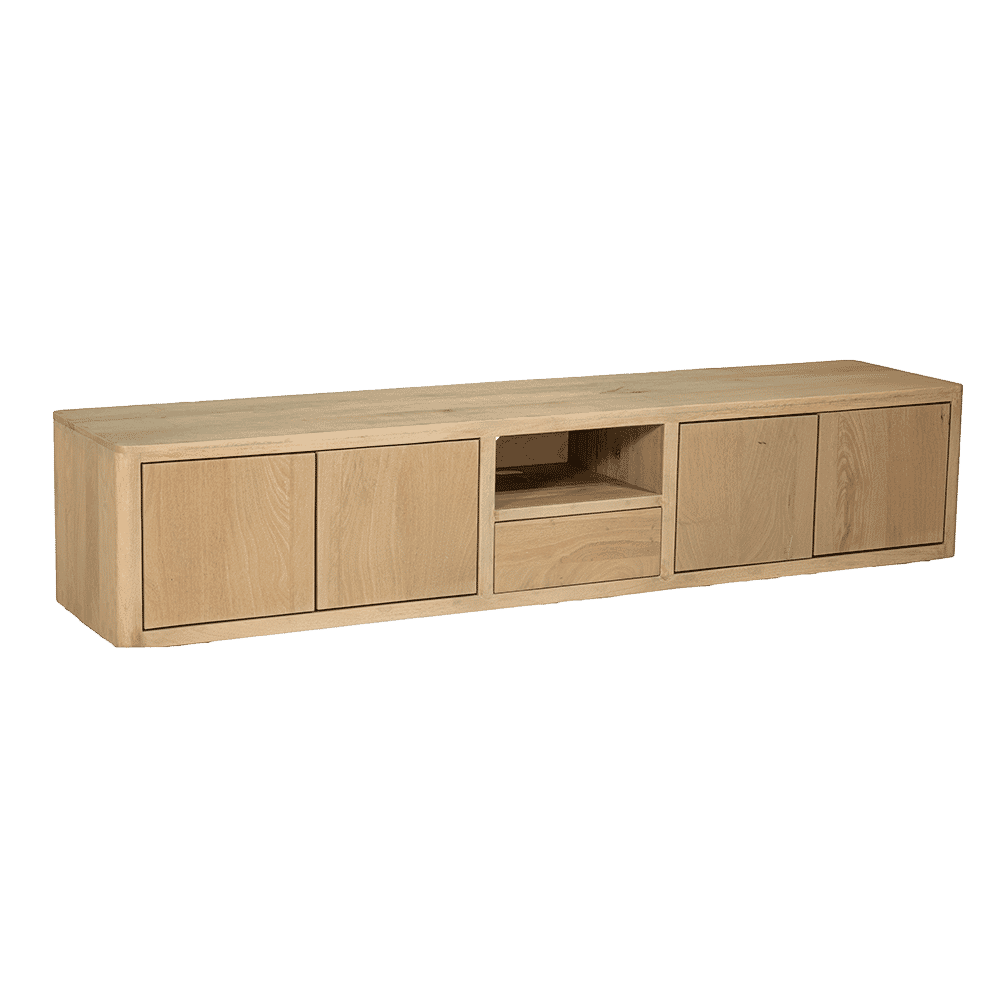 Tower Living Zwevend TV-meubel Tenna Mangohout, 200cm - Naturel