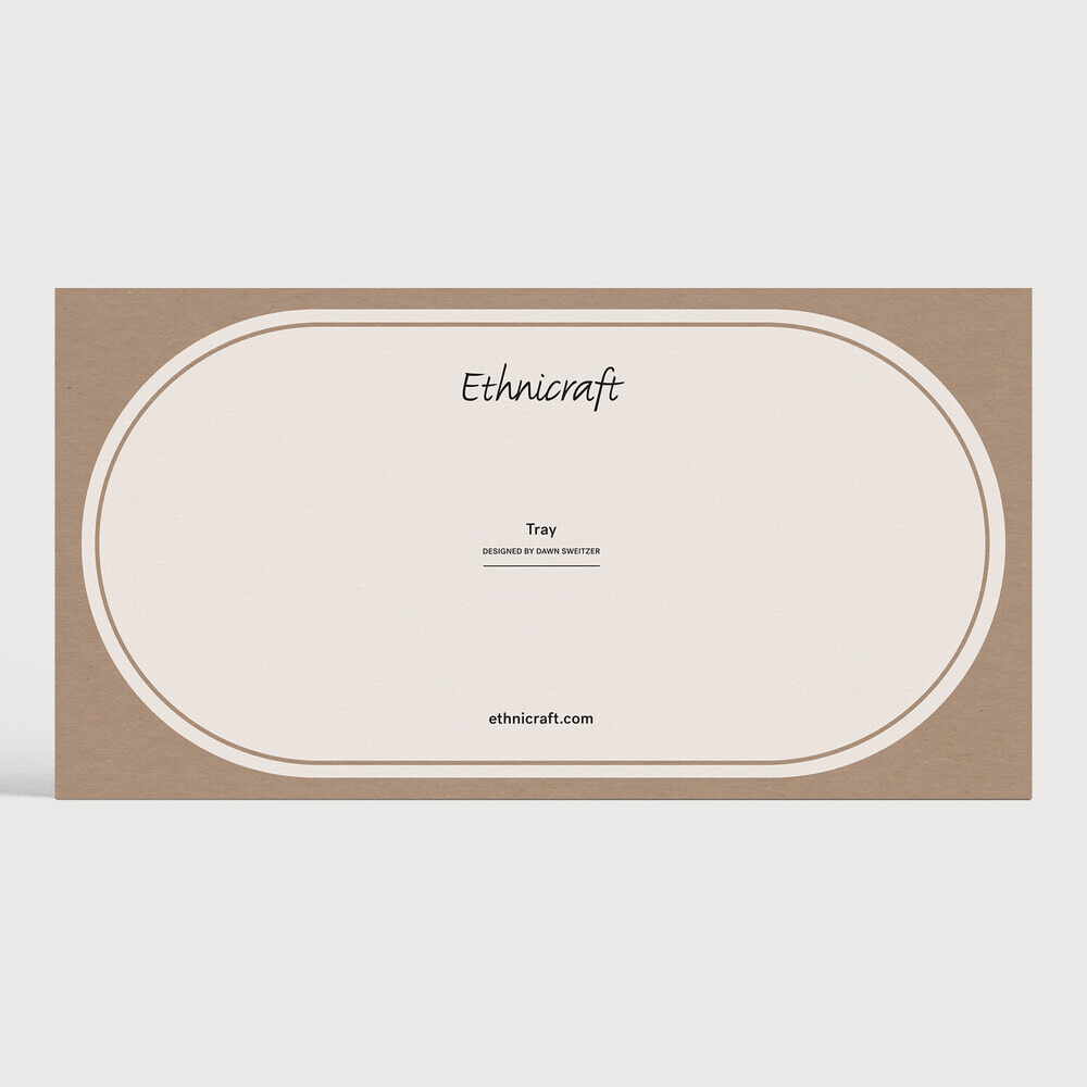 Ethnicraft Ovaal Dienblad 'Linear Flow' 71 x 36cm, kleur Brons