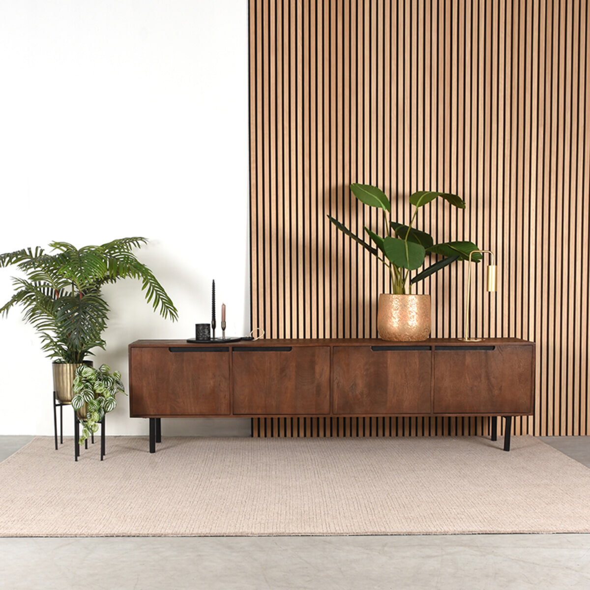 LABEL51 TV-meubel 'Rio' Espresso Mangohout