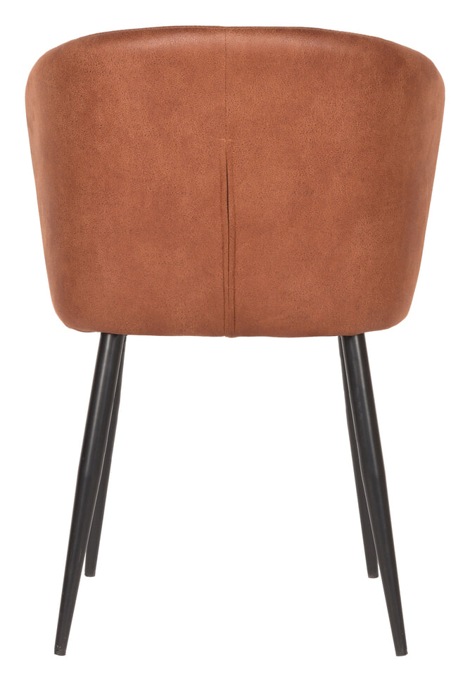 LABEL51 Eetkamerstoel 'Wave' Microfiber, kleur Cognac