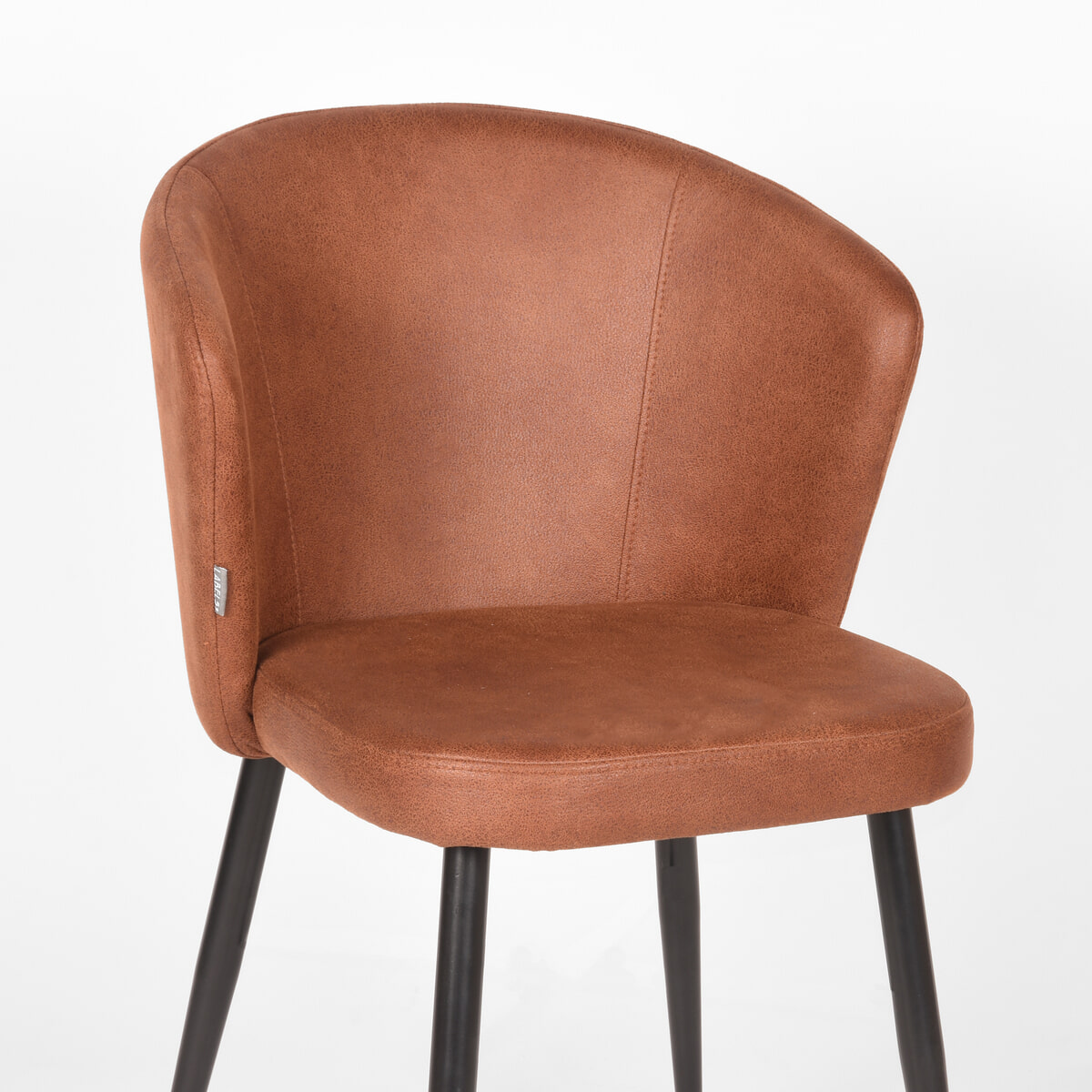 LABEL51 Eetkamerstoel 'Wave' Microfiber, kleur Cognac