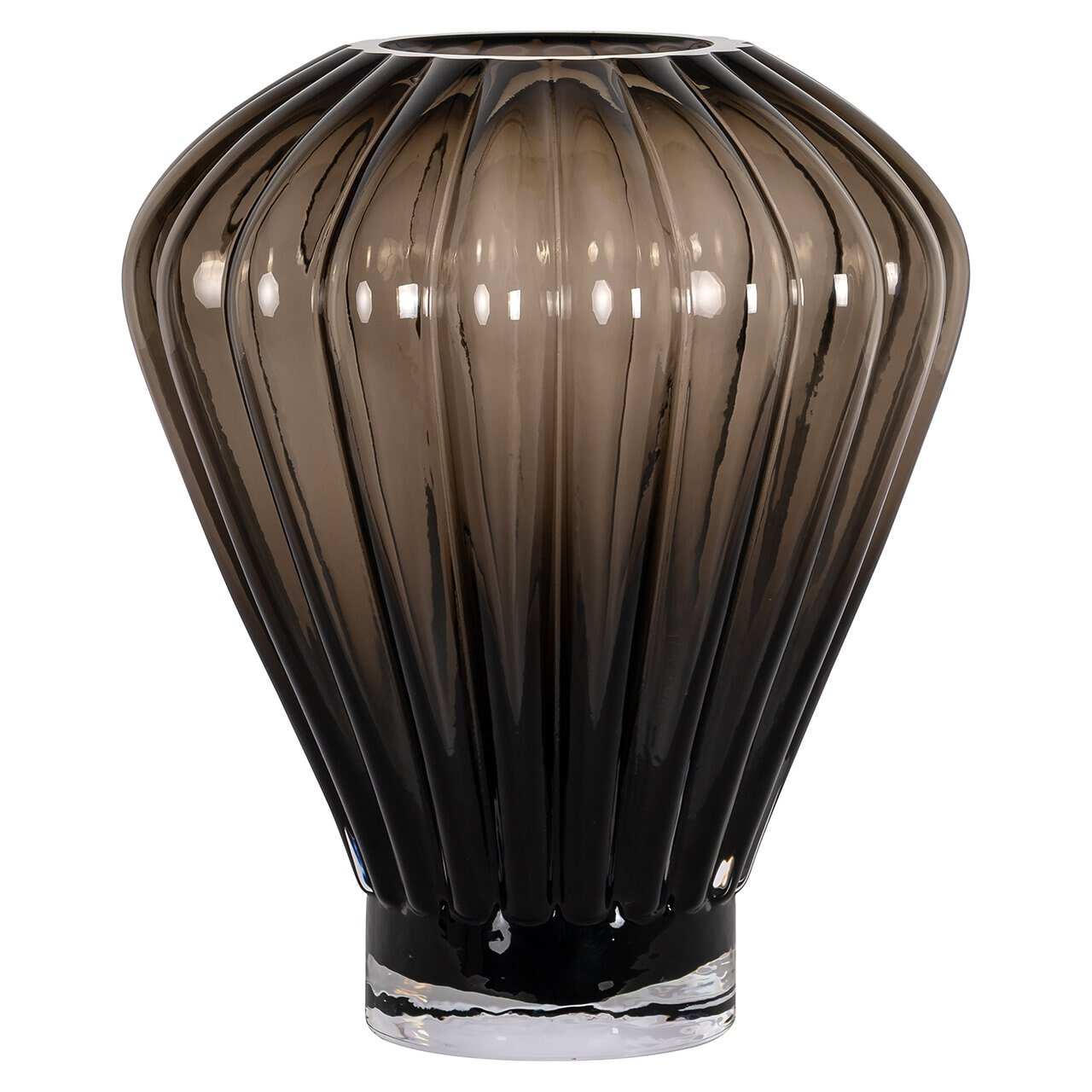 Richmond Interiors Richmond Vaas Shani Glas, 35cm - Bruin