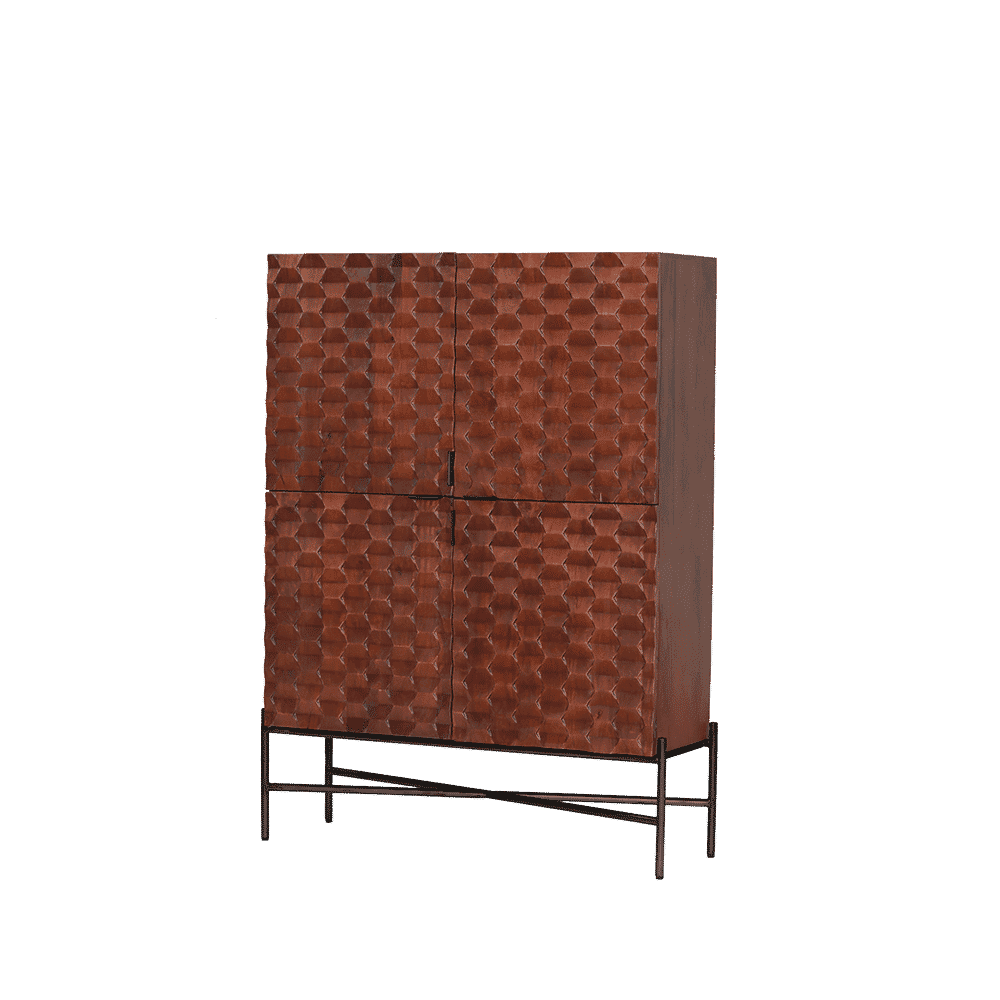 Tower Living Opbergkast Paola Mangohout, 180 x 130cm - Bruin