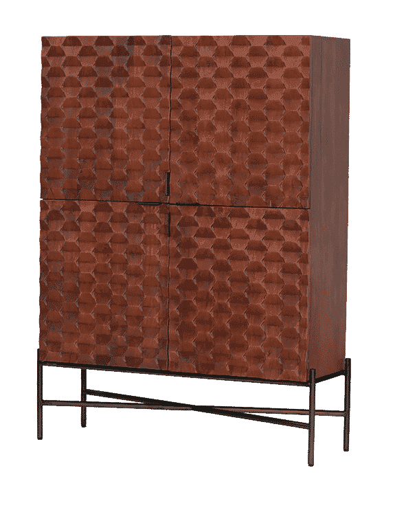 Tower Living Opbergkast Paola Mangohout, 180 x 130cm - Bruin