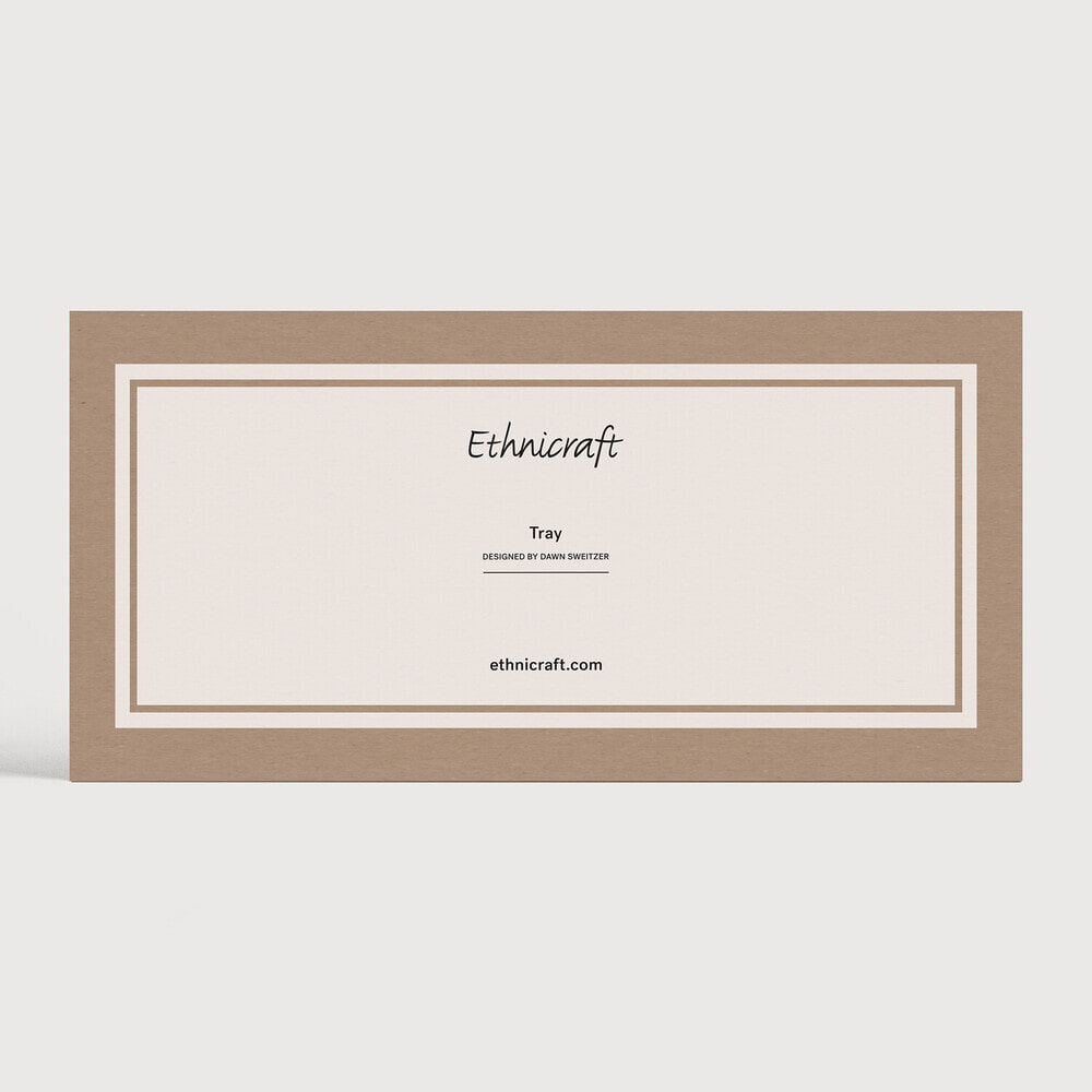 Ethnicraft Dienblad 'Aged' 46 x 18cm, kleur Charcoal