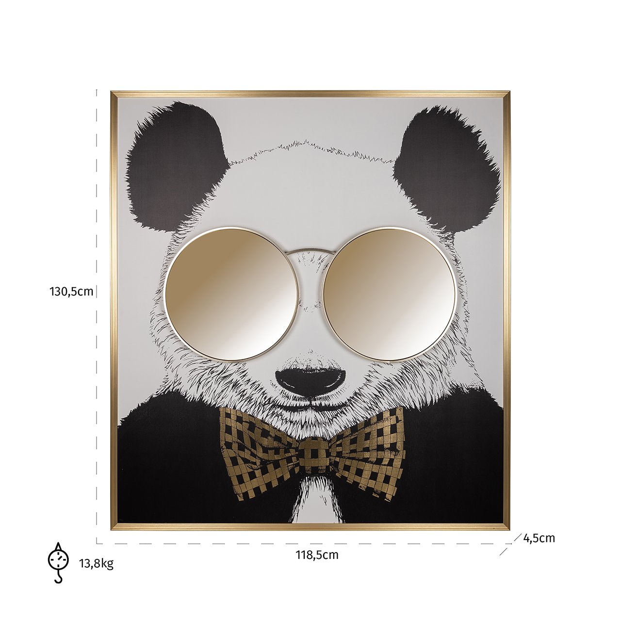 Richmond Wall Art 'Shiny Panda' 130 x 118cm