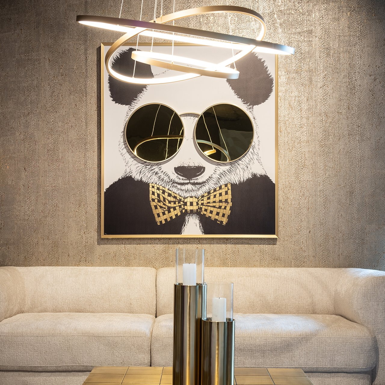 Richmond Wall Art 'Shiny Panda' 130 x 118cm