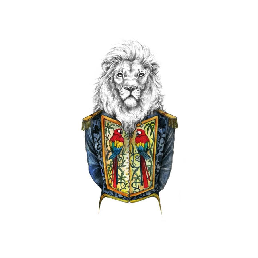 Urban Cotton Wandkleed 'Lion Large' 145 x 190cm