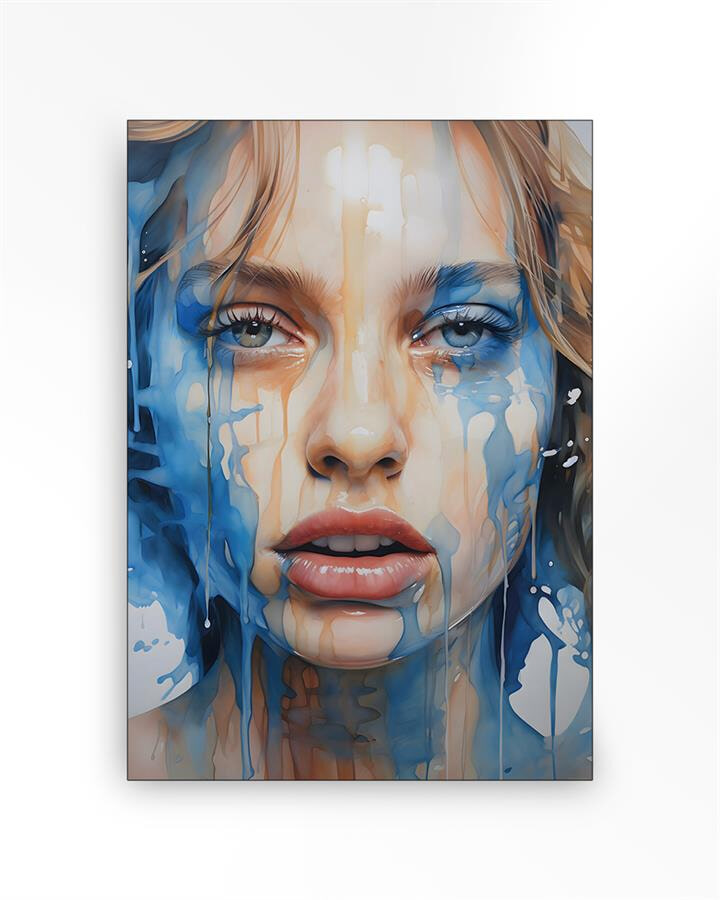 Urban Cotton Wandkleed 'Aqua' Medium, 110 x 145cm