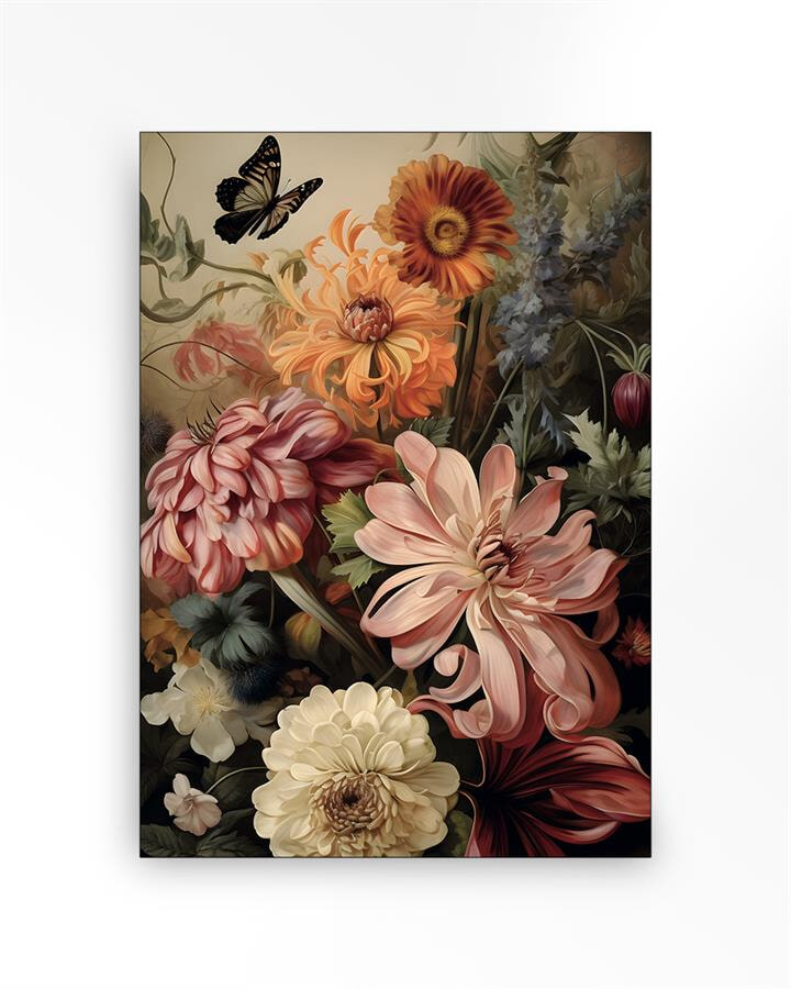 Urban Cotton Wandkleed 'Vintage Flowers' Medium, 110 x 145cm