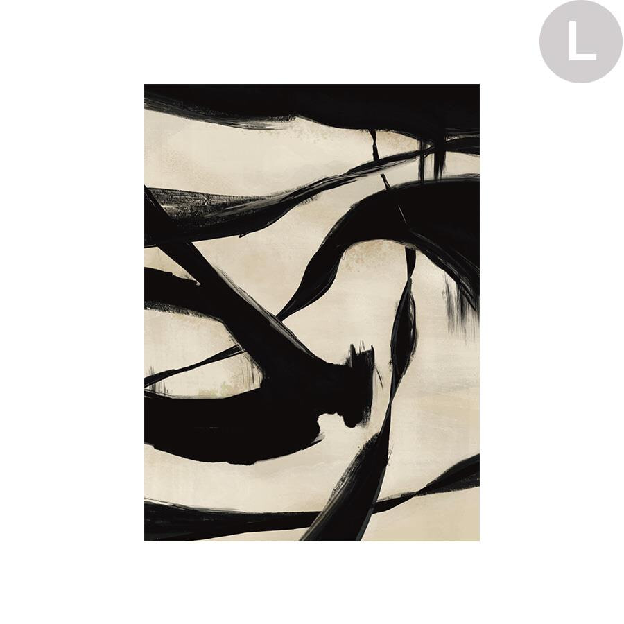 Urban Cotton Wandkleed 'Nocturne Fortex' in zwart frame, Large, 145 x 190cm