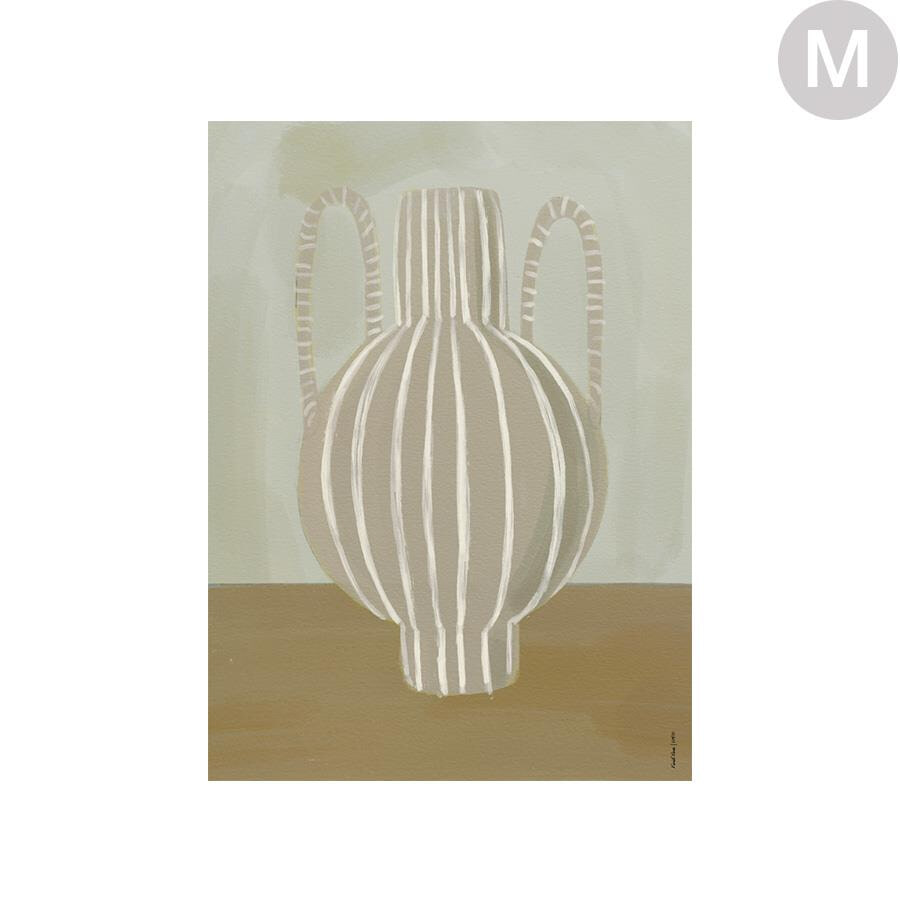 Urban Cotton Wandkleed 'Vivid Vase 04' in zwart frame, Medium, 110 x 145cm