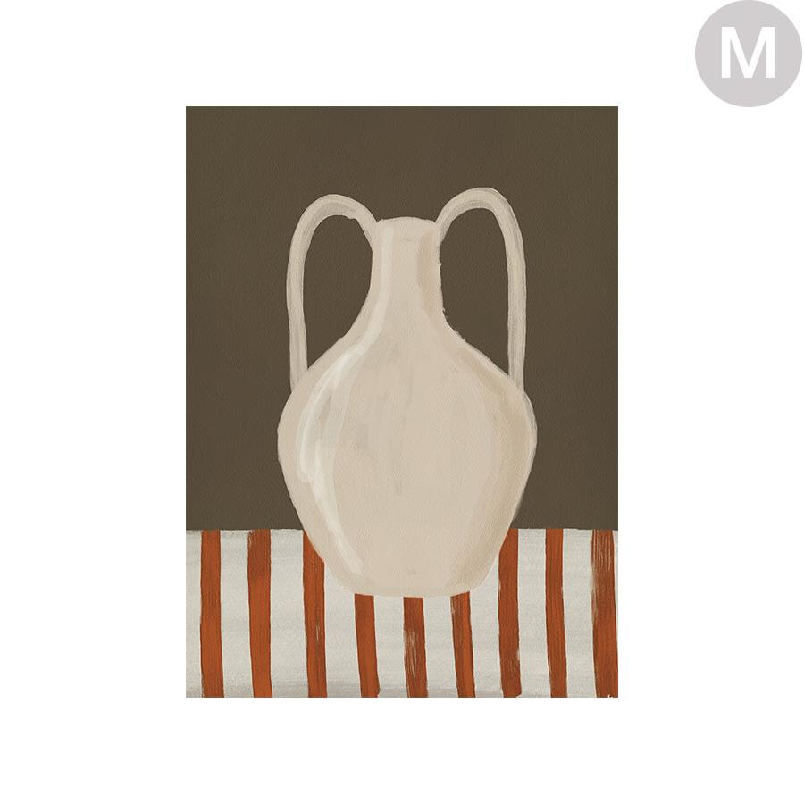 Urban Cotton Wandkleed 'Vivid Vase 06' in zwart frame, Medium, 110 x 145cm