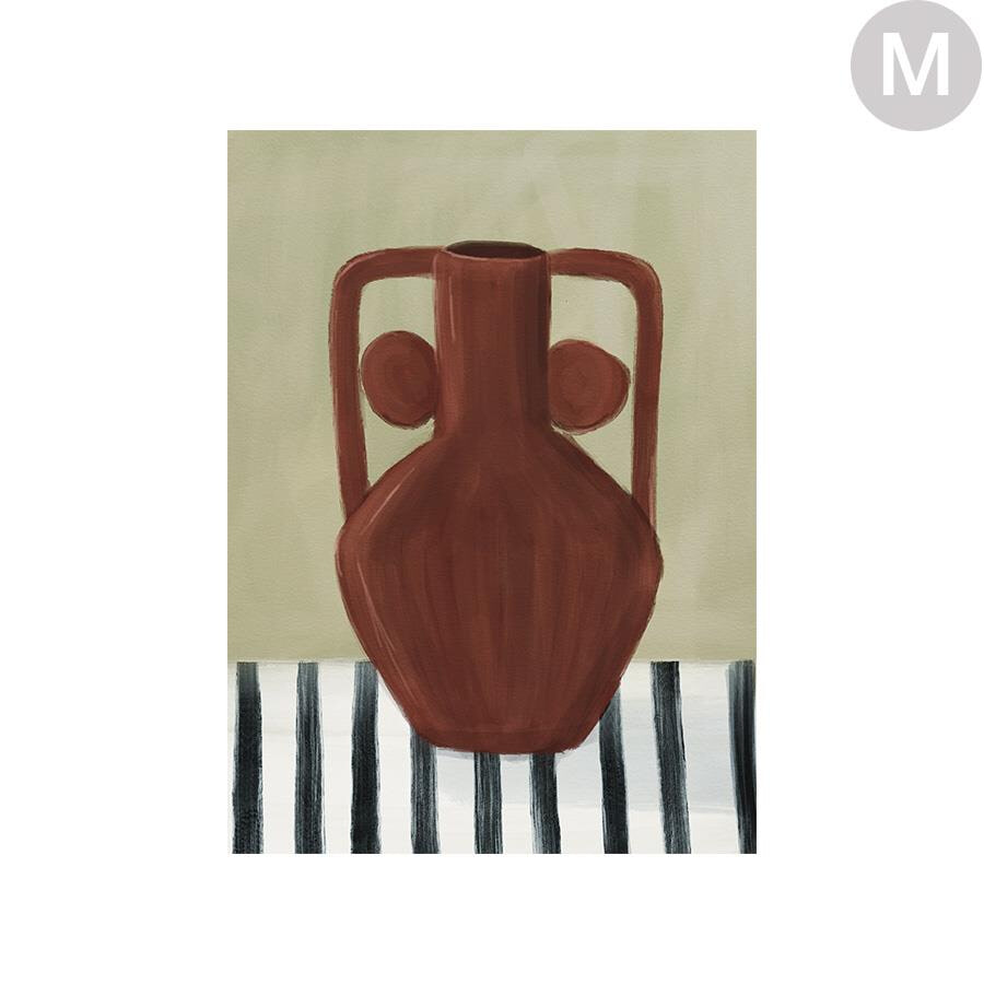 Urban Cotton Wandkleed 'Vivid Vase 10' in zwart frame, Medium, 110 x 145cm