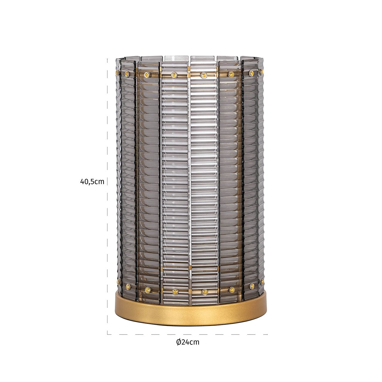 Richmond Windlicht 'Daylin' 40cm, kleur Smoke