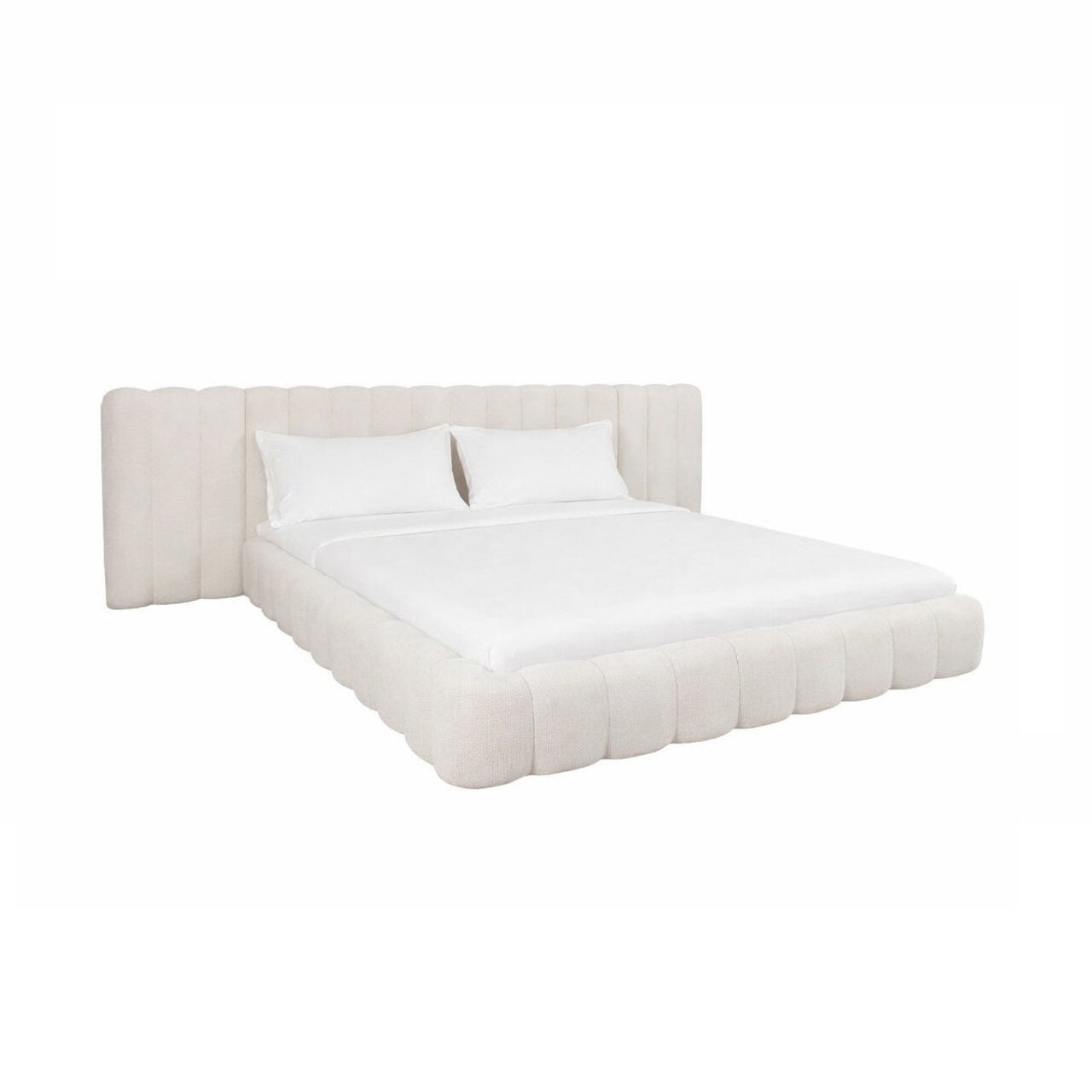 Richmond Bed 'Cupidon' Met uitklapbare bedbodem, 180 x 210cm, kleur Crème