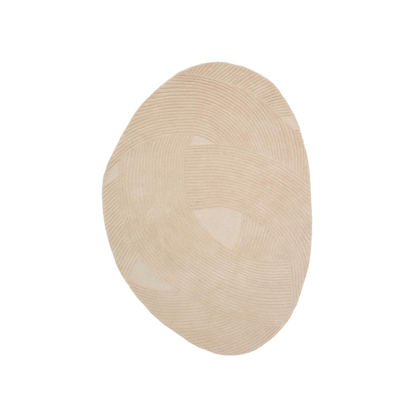 Kave Home Ovaal Vloerkleed Domm Wol, 160 x 230cm - Beige