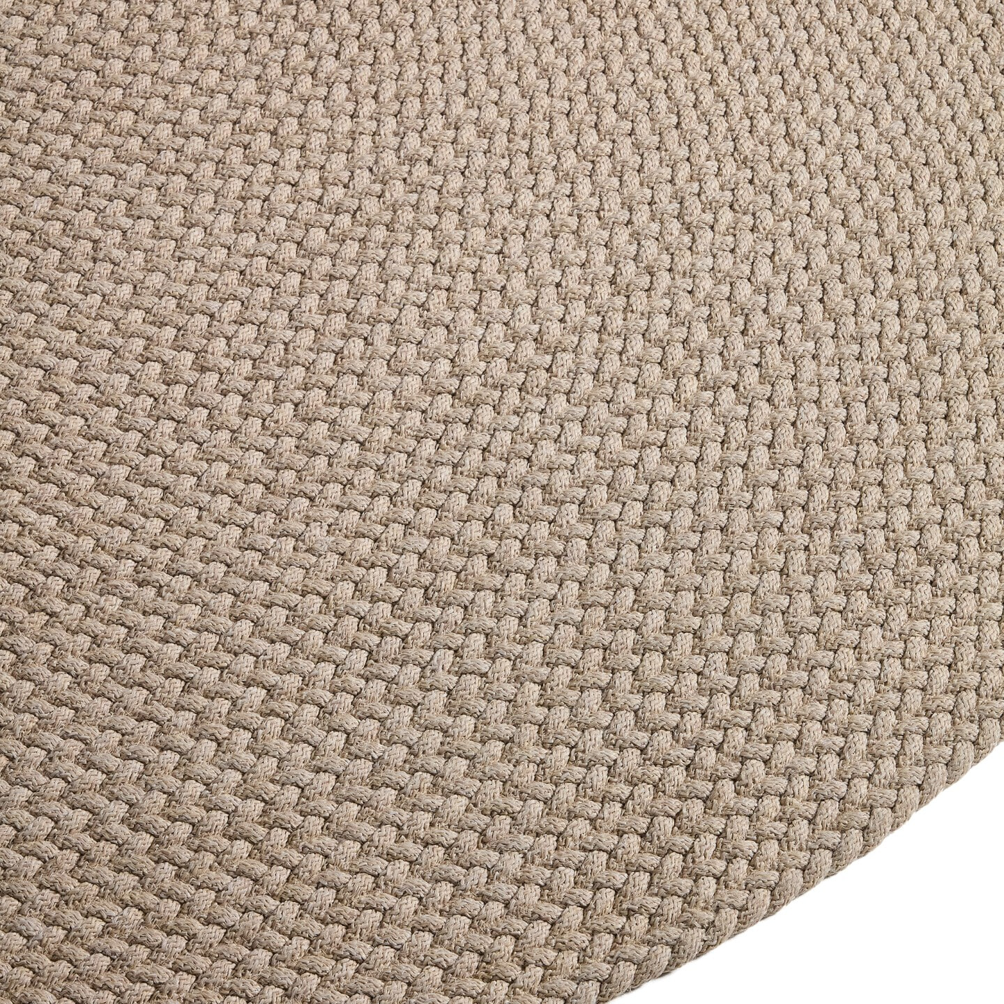 Kave Home Rond Vloerkleed 'Despas' 200cm, kleur Ecru