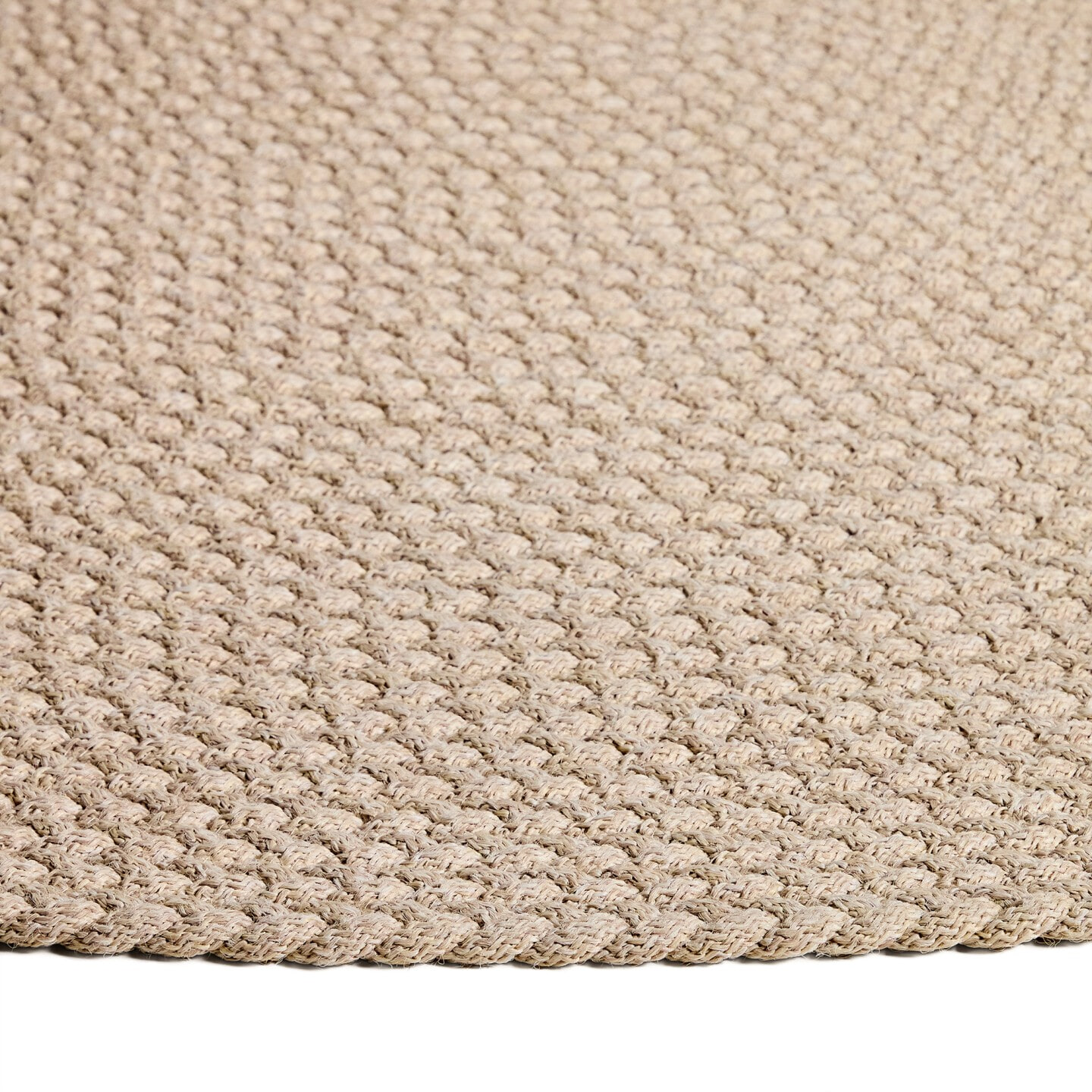 Kave Home Rond Vloerkleed 'Despas' 200cm, kleur Ecru