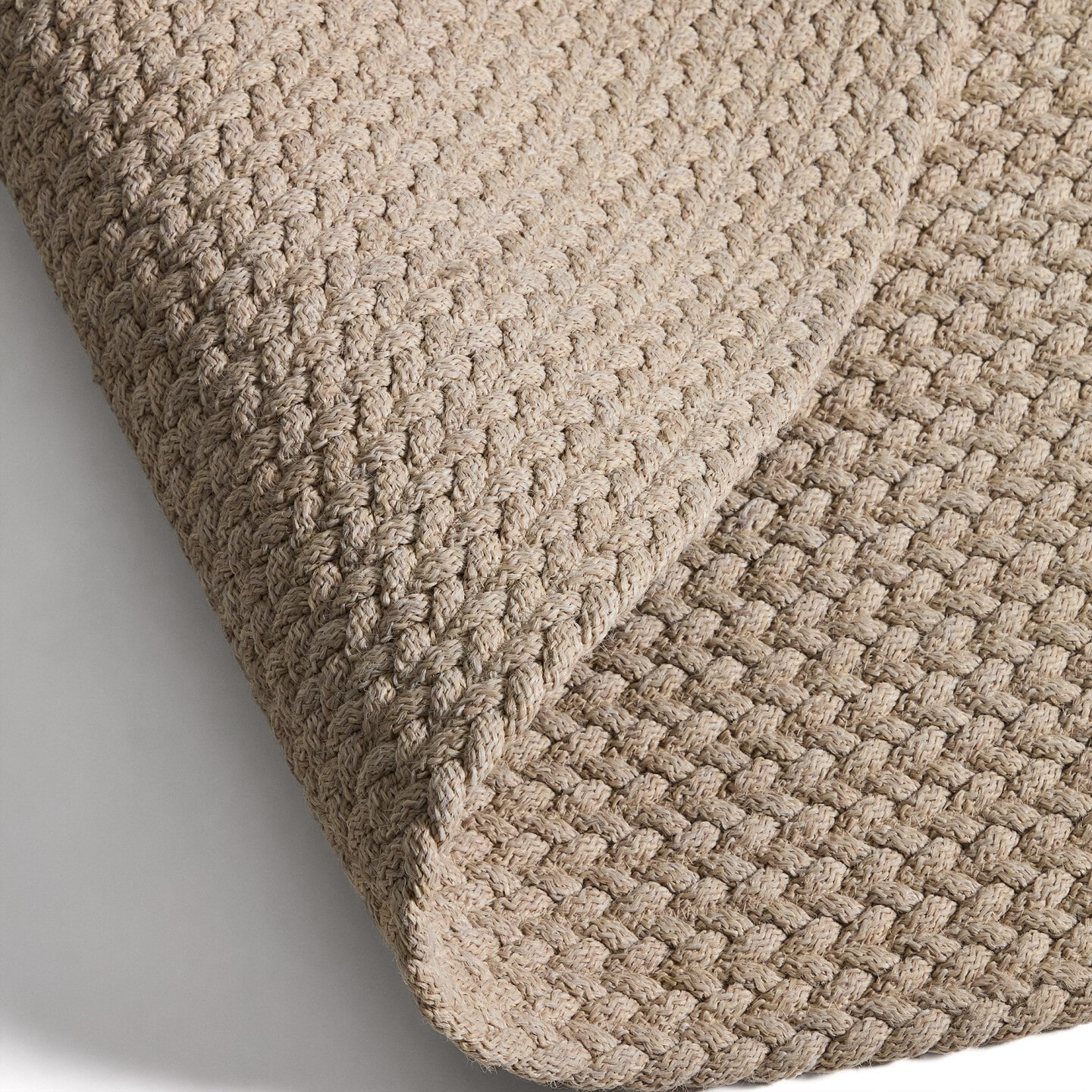 Kave Home Rond Vloerkleed 'Despas' 200cm, kleur Ecru