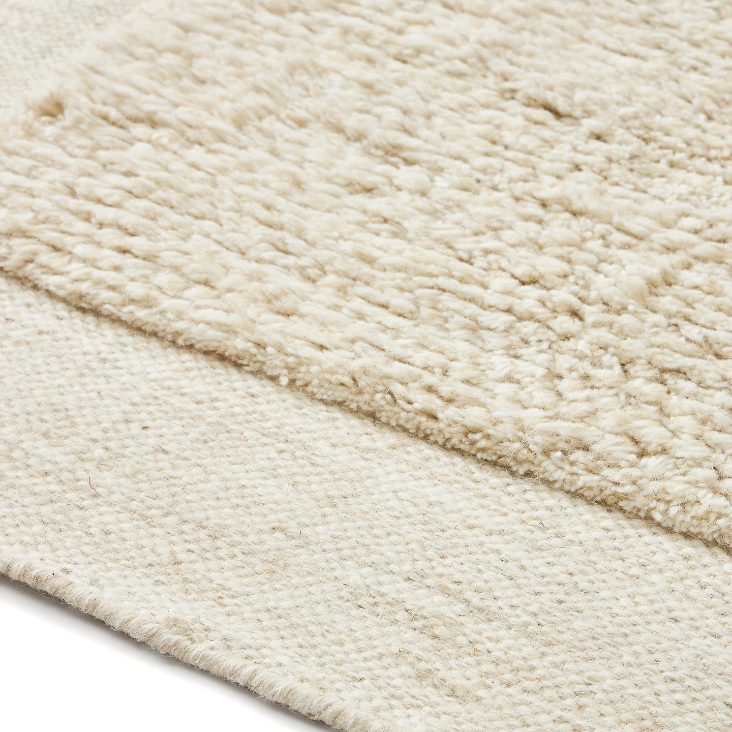 Kave Home Vloerkleed 'Marely' Wol, 200 x 300cm, kleur Wit
