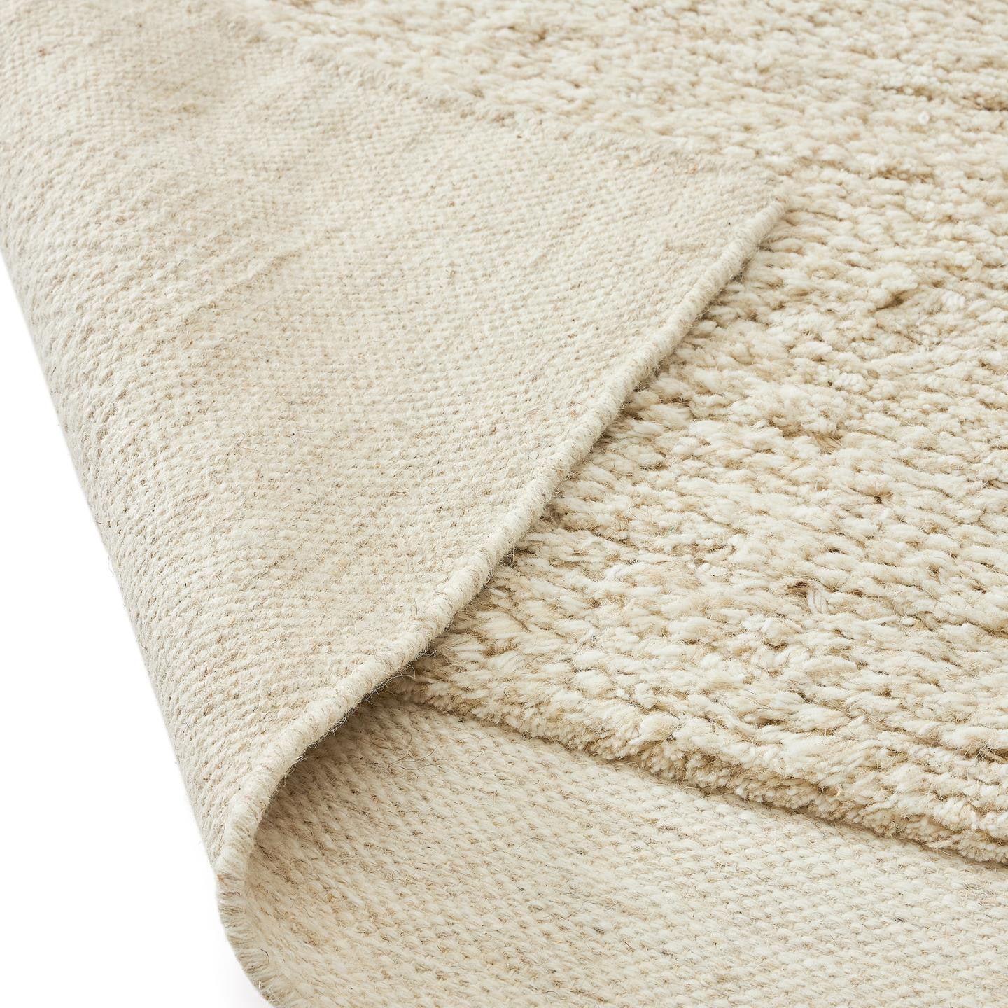 Kave Home Vloerkleed 'Marely' Wol, 160 x 230cm, kleur Wit