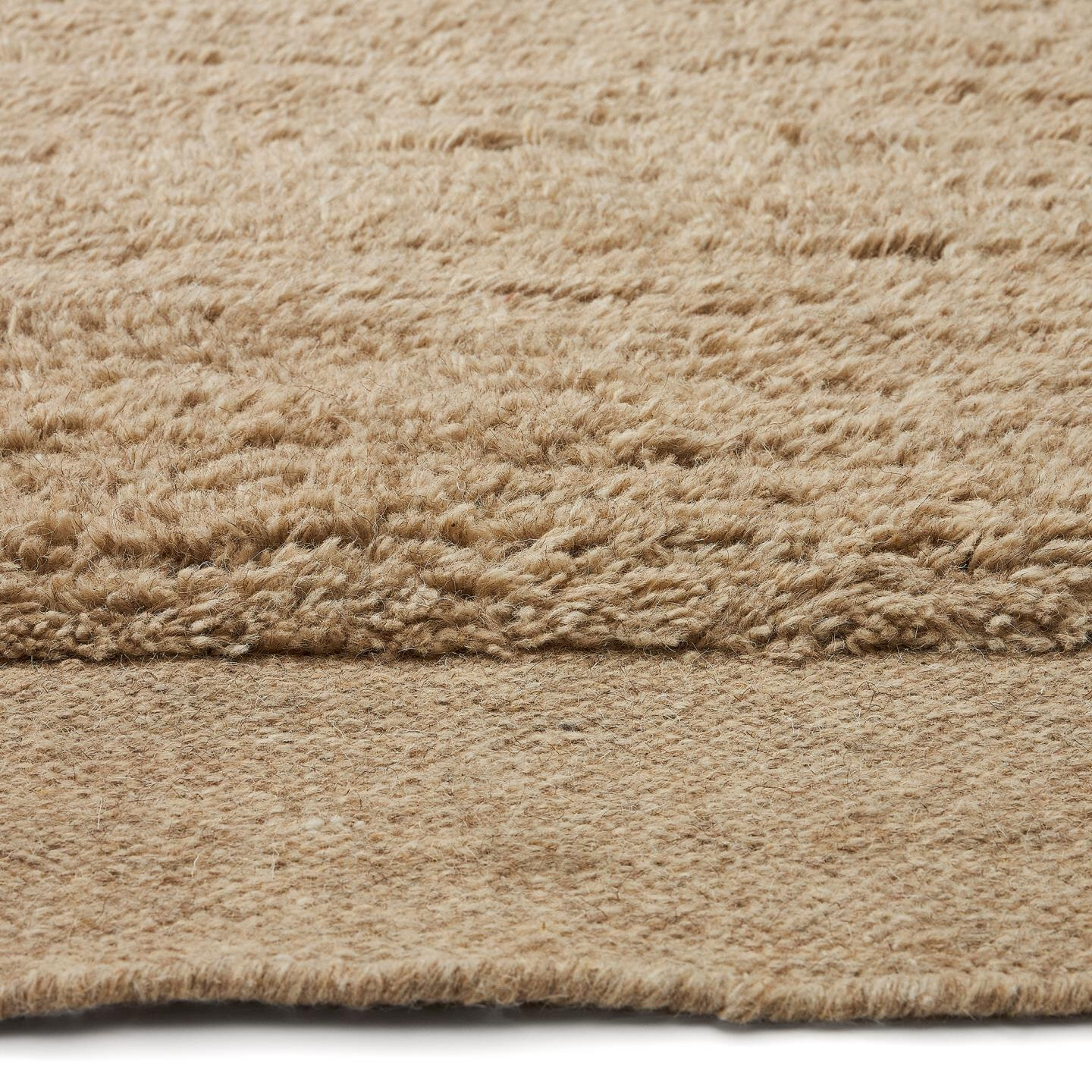 Kave Home Vloerkleed 'Marely' Wol, 160 x 230cm, kleur Beige