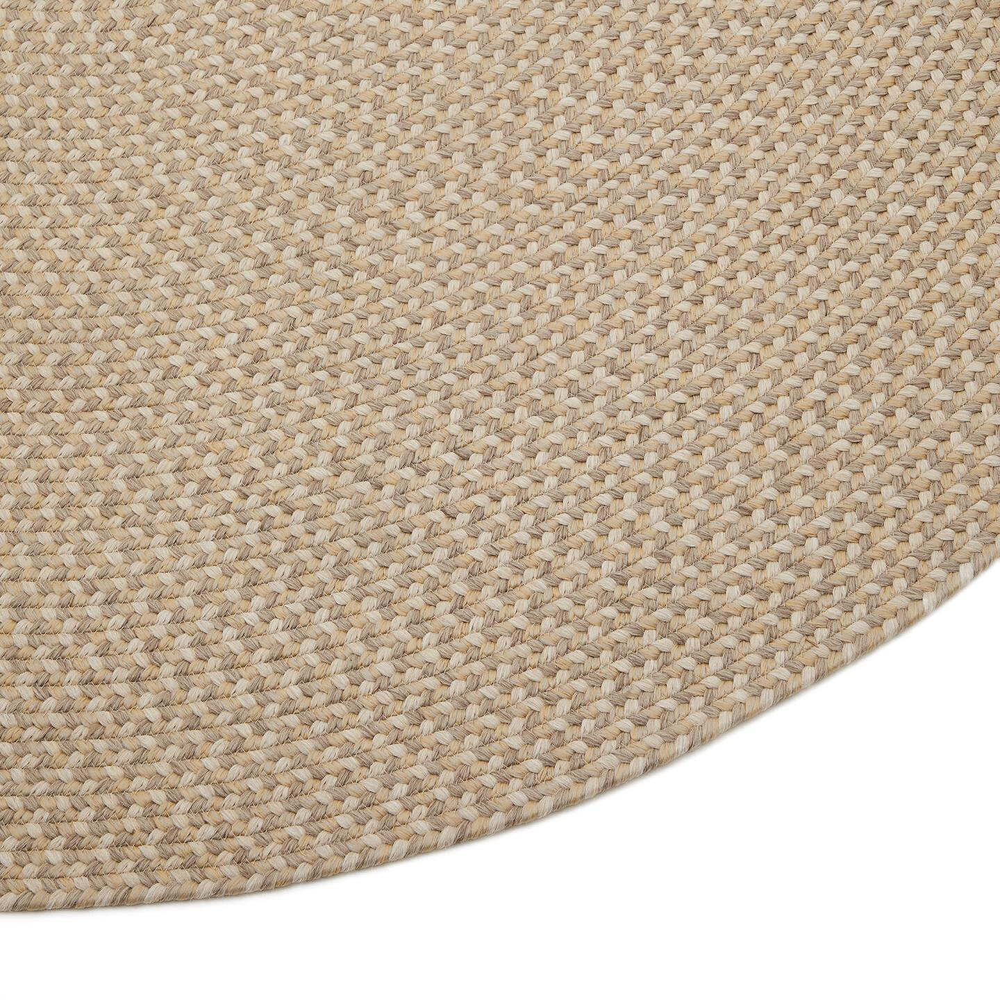 Kave Home Ovaal Vloerkleed 'Rodhe' PET, 160 x 230cm, kleur Beige