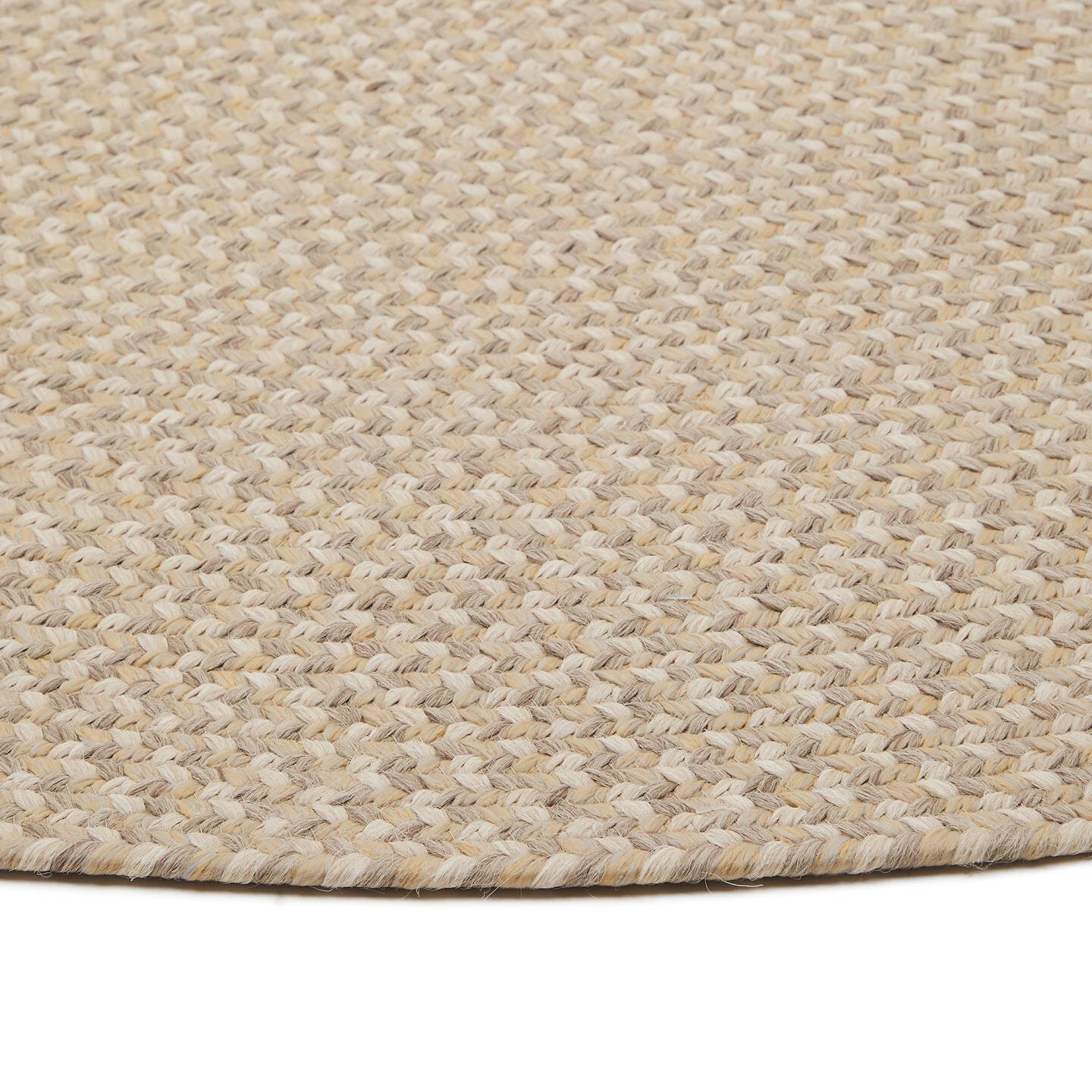 Kave Home Ovaal Vloerkleed 'Rodhe' PET, 160 x 230cm, kleur Beige