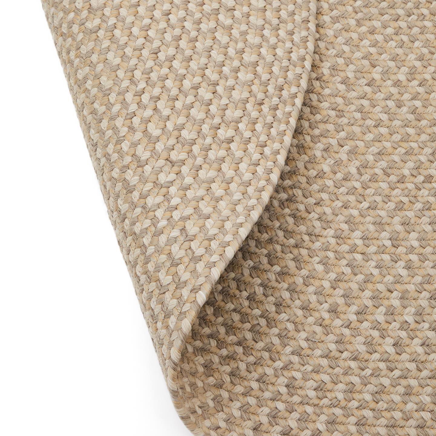 Kave Home Ovaal Vloerkleed 'Rodhe' PET, 160 x 230cm, kleur Beige