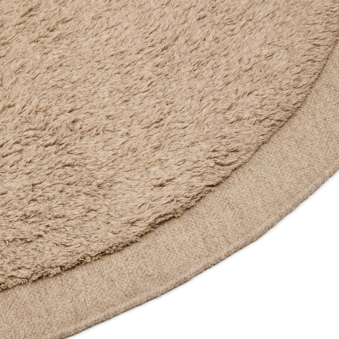 Kave Home Rond Vloerkleed 'Marely' 200cm, kleur Beige
