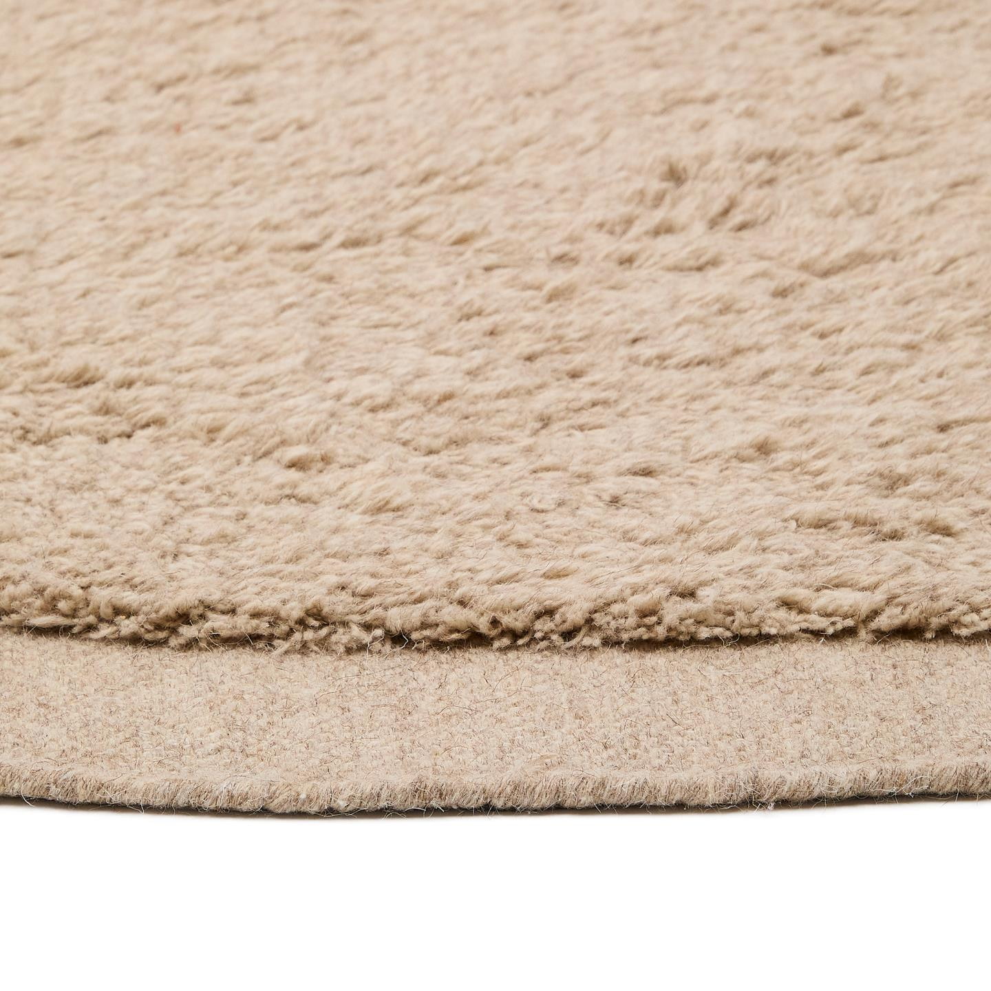 Kave Home Rond Vloerkleed 'Marely' 200cm, kleur Beige