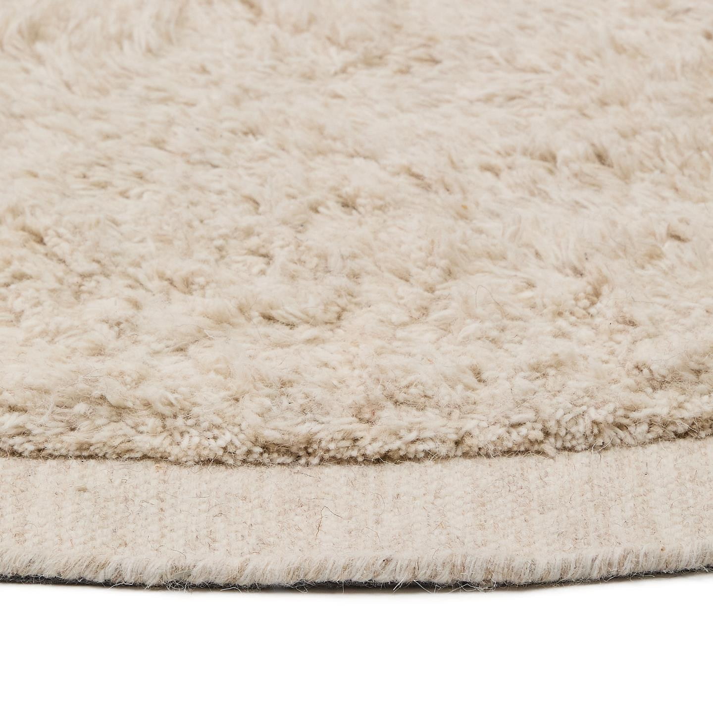 Kave Home Rond Vloerkleed 'Marely' 200cm, kleur Off White