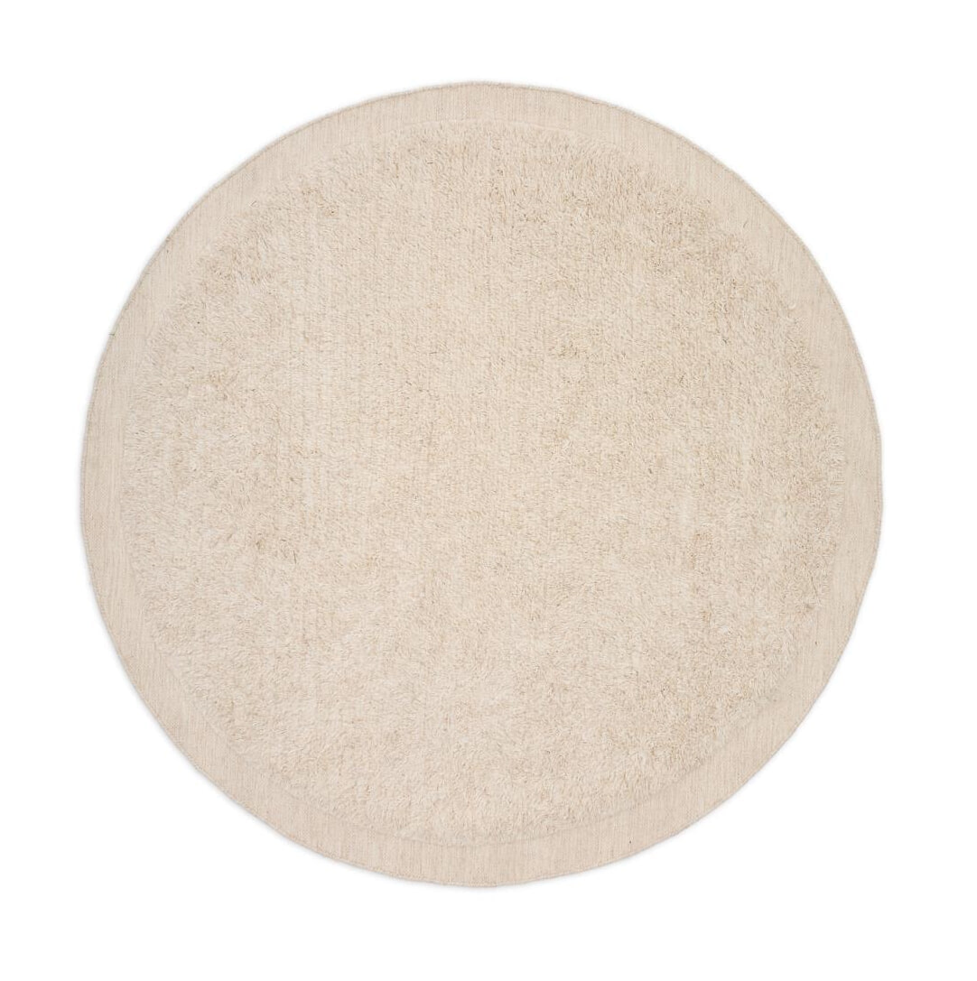 Kave Home Rond Vloerkleed 'Marely' 200cm, kleur Off White